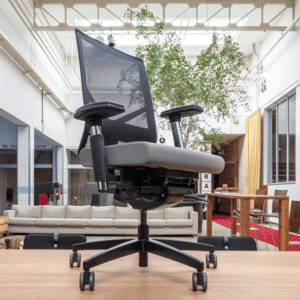 Premium Bürostuhl Lezgo Orange Air KN, für Büro und Homeoffice, schwarz Bild 2