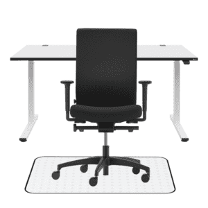 Vorteils-Set, Tisch hvb, ergonomischer Bürostuhl, Matte für harte/glatte Böden Bild 1
