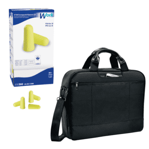 Vorteils- Set mobiles Arbeiten, Gehörschutzsstöpsel WORK, Leitz 15.6' Laptoptasche Bild 1