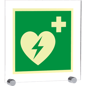 PERMALIGHT® power Automatisierter Externer Defibrillator, ASR, Klemmbefestigung, Acryl, 250x250mm Bild 2