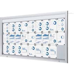 LED Schaukasten, abschließbar, IP56, Aluminium, 1167 x 2125mm, 27xA4, 54,47kg Bild 1