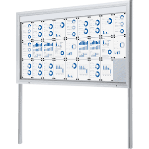 LED Schaukasten, abschließbar, IP56, Aluminium, 1167 x 2125mm, 27xA4, 54,47kg Bild 2