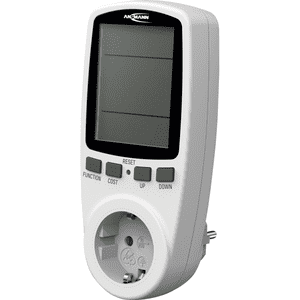 ANSMANN Energiekosten Messgerät, mit extra großem LCD Display, weiß, 165 x 82 x 65mm Bild 1