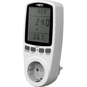 ANSMANN Energiekosten Messgerät, mit extra großem LCD Display, weiß, 165 x 82 x 65mm Bild 2