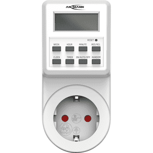 ANSMANN Digitale Wochen- Zeitschaltuhr AES6, weiß, mit LCD Display, 125 x 85 x 60mm Bild 1