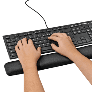 hama Tastatur- Handballenauflage Ergonomic, schwarz, Stoffoberfläche, 493 x 70 x 22mm Bild 2