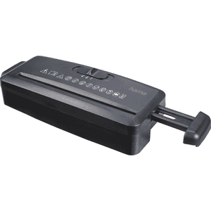 hama Aktenvernichter Mini S6, Netzanschluss, schwarz, schwarz, 308 x 106 x 63mm Bild 1