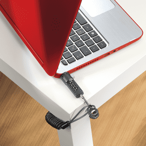 hama Notebookschloss Portable, 4-stellige Zahlenkombination, grau, 100cm Bild 3