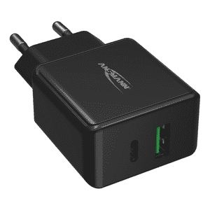 ANSMANN Netzadapter USB- A, USB- C, intelligentes 20 W USB- Ladegerät, weiß Bild 1