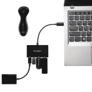 Kensington CH1000 USB- C 4-Port Hub, 2 USB- A, 2 USB- C, SuperSpeed, Plug and Play Bild 2