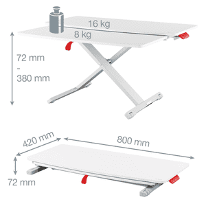 LEITZ Ergo Cosy Sitz- / Steh- Schreibtischaufsatz, 800 x 420mm Bild 4