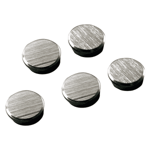 FRANKEN Chrom Magnet, Haftkraft: 13000g, silber, gebürsteter Chrom, Ø 25mm, 5 / Verpackungseinheit Bild 1