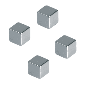 FRANKEN Neodymmagnet Würfel, für magnethaftende Oberflächen, silber, 10x10mm, 4 / Verpackungseinheit Bild 1