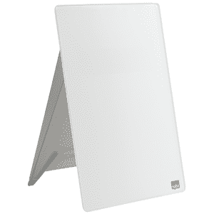 nobo Glas Desktop- Notizboard Diamond, mit Clip, abwischbar, weiß, 297 x 216mm Bild 1