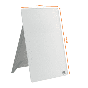 nobo Glas Desktop- Notizboard Diamond, mit Clip, abwischbar, weiß, 297 x 216mm Bild 4