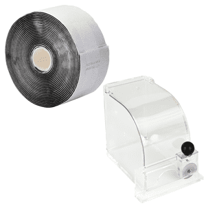Pflasterspender Rollenpflaster mit Messer, 2 QuickSoft Bandagen, schwarz, 5,5cm, 5m Bild 1