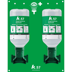 K.57 Augenspülstation Double 500, Wandmontage, 2x500ml/Flasche gem.DIN EN 15154-4 Bild 1