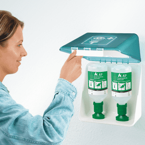 SecuBox® Augenspülstation, zur Wandmontage, 2 x 500ml- Flaschen, 236 x 225 x 125mm Bild 3