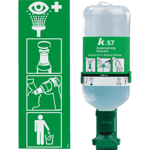 K.57 Augenspülstation mit Einzelhalterung, zur Wandmontage, 1 x 1000ml / Flasche Bild 1