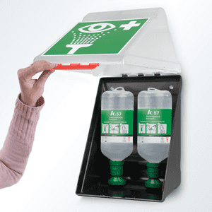 SecuBox® Augenspülstation, Pikto EN ISO 7010, 2 x 1000ml- Flaschen, 236 x 315 x 200mm Bild 3