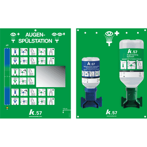 K.57 Augennotfallstation, offen, m.je 1 x 200 ml/pH Neutral, 500ml/Kochsalzlösung Bild 2