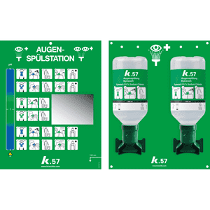K.57 Augenspülstation Double 500, Wandmontage, 2x500ml/Flasche gem.DIN EN 15154-4 Bild 2