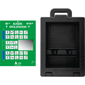 K.57 Augenspülwandbox iBox2, f. 2x 200ml, 500ml, 1000ml Augenspülflaschen, 425x294mm Bild 1