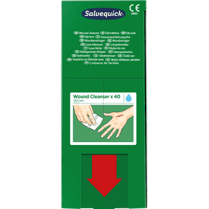 Salvequick® Wundreinigungstücher, 40 Tücher im Spenderkarton, 110 x 120mm Bild 1