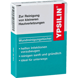 YPSILIN® Wundreinigungsset, 50 ml Fluid und 10 Feuchtkompressen Bild 2