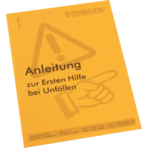 SÖHNGEN® Informationsbroschüre, zur Ersten- Hilfe bei Unfällen Bild 1