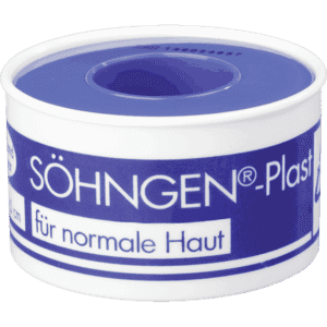 SÖHNGEN® Plast-Heftpflaster, DIN 13019, beige, hohe Klebekraft, 5mx2,5cm, 5 Rollen / Verpackungseinheit Bild 1