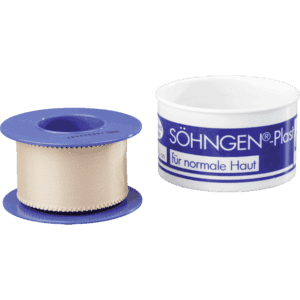 SÖHNGEN® Plast-Heftpflaster, DIN 13019, beige, hohe Klebekraft, 5mx2,5cm, 5 Rollen / Verpackungseinheit Bild 2