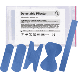 SÖHNGEN® detectables Pflasterset, für die Lebensmittelindustrie, blau, 50 / Verpackungseinheit Bild 1