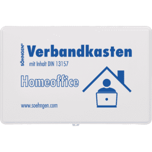Söhngen®Verbandkasten Homeoffice, gemäß DIN 13157, weiß, KU inkl.Wandhalter Bild 1