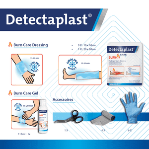 Detectaplast®Erste- Hilfe- Koffer Verbrennungen, enthält Hydrogel u.Brandwundenpads Bild 2