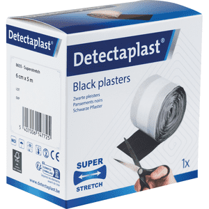 Detectaplast® Rollenpflaster Elastic, schwarz, 6cmx5m Bild 3