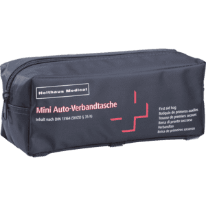 Holthaus Medical KFZ- Verbandtasche Mini, DIN 13164:2022, Nylontasche, 22 x  8,5 x 8cm