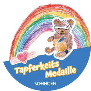 Sticker Tapferkeitsmedaille, f.SÖHNGEN Koffer Kleine GROSSE Hilfe, Ø 4cm, 12 / Bogen Bild 1