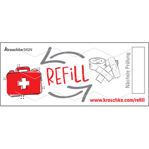 Sicherheitssiegel Refill Erste Hilfe, deutsch, permanent haftendes Haftpapier, 30x70mm, 24/Heft Bild 1