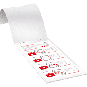 Sicherheitssiegel Refill Erste Hilfe, deutsch, permanent haftendes Haftpapier, 30x70mm, 24/Heft Bild 2