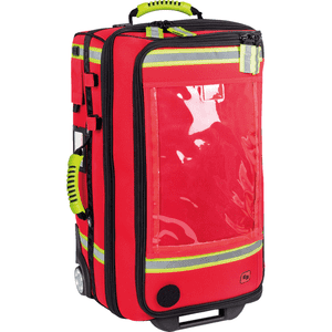 ELITE BAGS Beatmungskoffer mit Trolley-System EMERAIR TROLLEY, rot, 310x350x610mm Bild 1