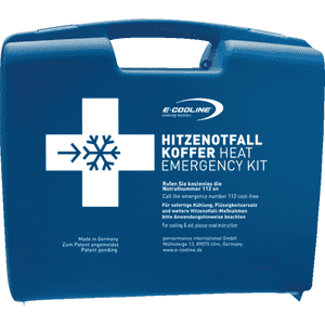 E- COOLINE Hitze- Notfall- Koffer Basic, Soforthilfe für den Hitze- Notfall, blau Bild 1