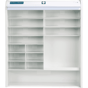 Holthaus Medical Verbandschrank Rollmed leer, weiß, Polypropylen, 480 x 420 x 100mm Bild 2
