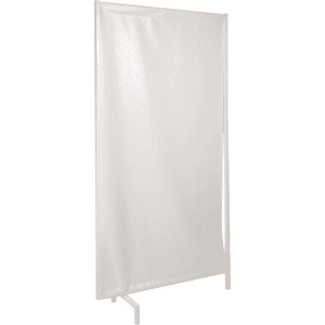 SÖHNGEN® Bettschirm, weiß, Aluminium- Vierkantrohr, Bezug aus PVC, 950 x 1850mm Bild 1