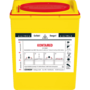 SÖHNGEN® Kontamed, Sicherheitsbehälter für medizinischen Abfall, gelb, 170x225x75mm Bild 1