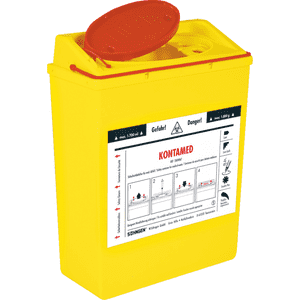 SÖHNGEN® Kontamed, Sicherheitsbehälter für medizinischen Abfall, gelb, 170x225x75mm Bild 2