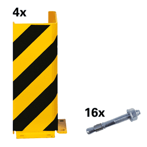 Starter-Set K.57 Regalschutz 400mm, L-Form, 4 Anfahrsch.winkel, Folienzuschn, Bef. Bild 1