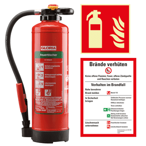 Vorteils- Set Feuerlöscher 1, Feuerlöscher SKA+ 6PRO, Aush.Brände, Brandschutzzeich. Bild 1