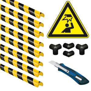Vorteils- Set All- In Knuffi Eckschutzprofil Typ A, Schutzecken, Cutter, Warnschild Bild 1