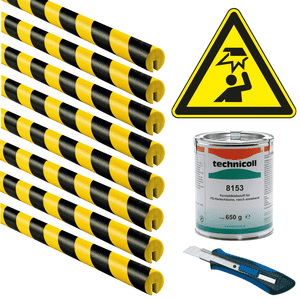Vorteils- Set All- In Knuffi Kantenschutzprofil Typ B, Cutter, Kleber, Warnschild Bild 1